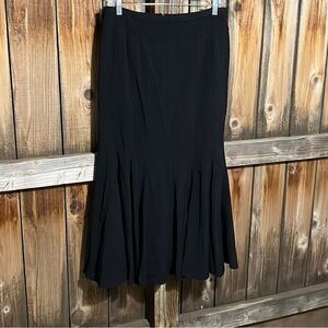 Kenar skirt solid black full midi Sz 8